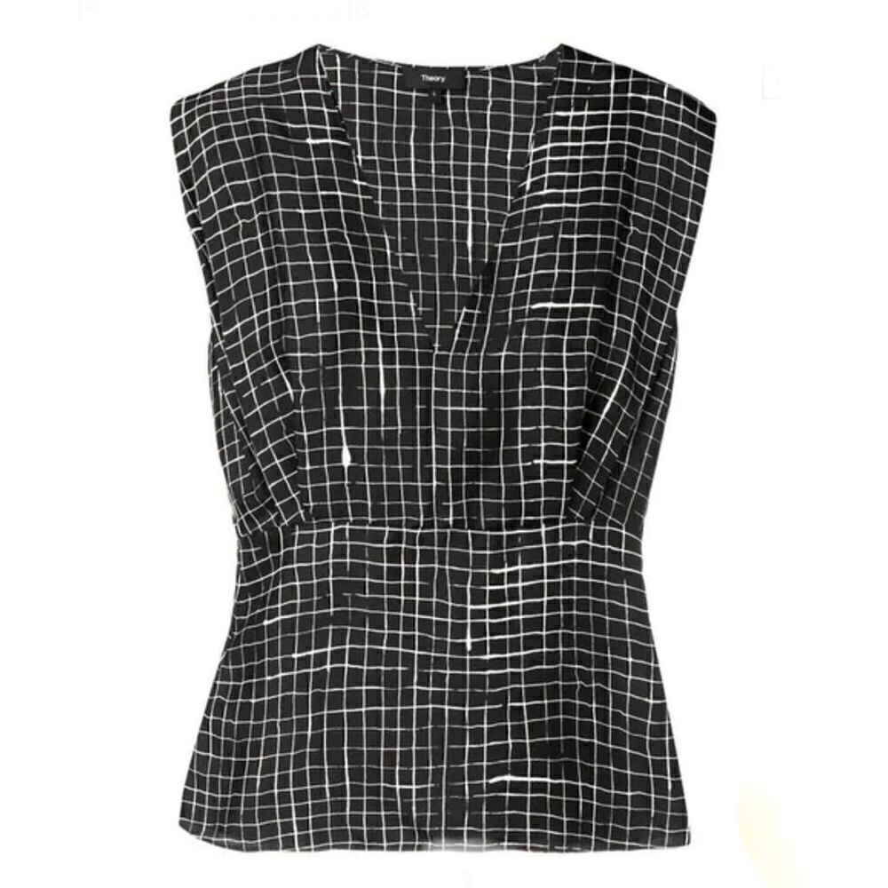 New. Theory black silk top. - Picture 7 of 15